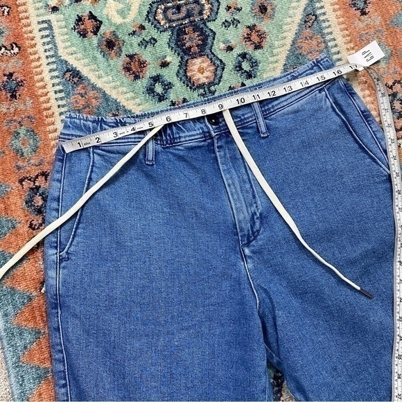 Gap NWT Mens Medium Pull on Jeans Washwell Wash Dad‎ Jeans Elastic Waist - Picture 10 of 12
